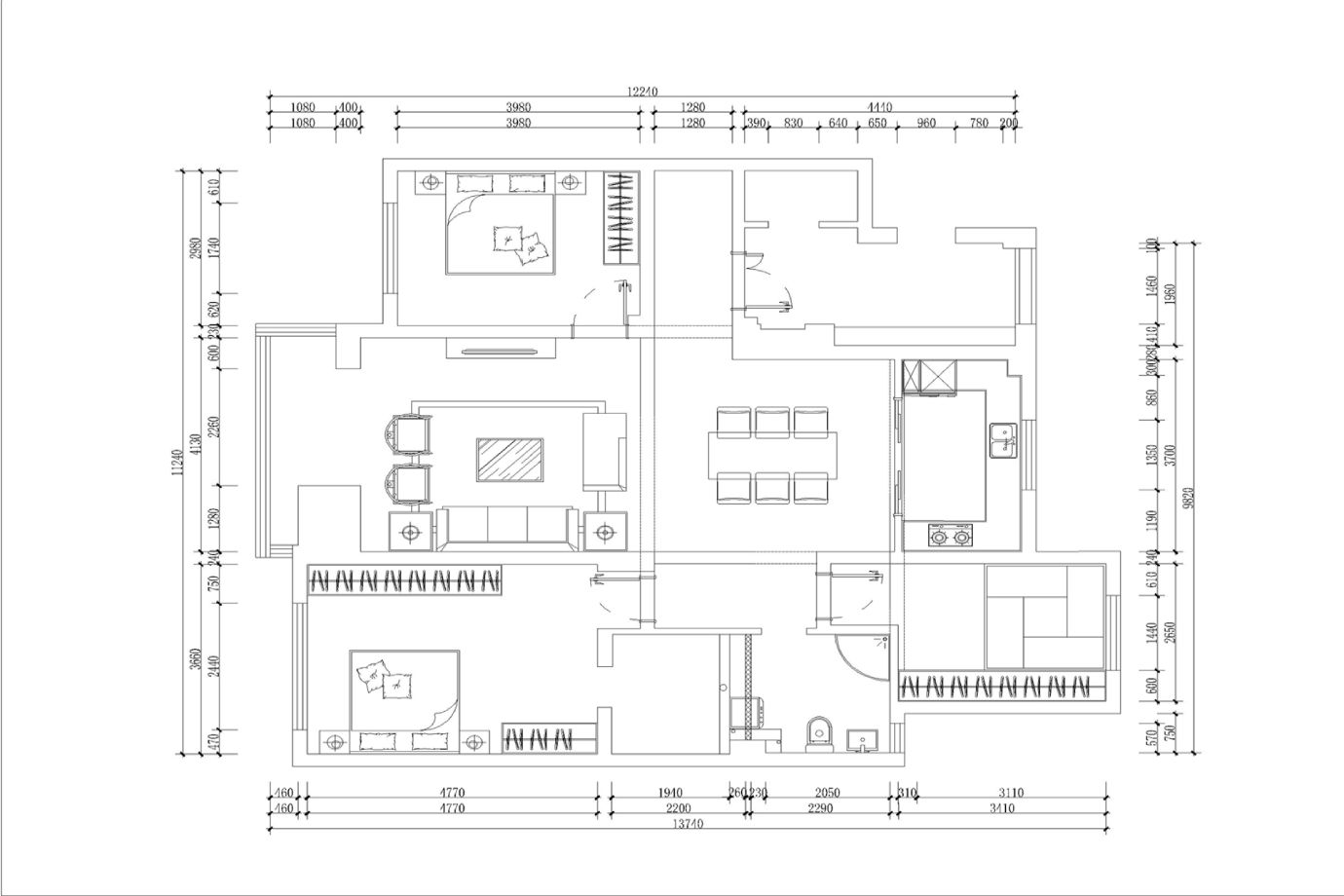 皇家御湾-三室两厅-125m2-现代风格